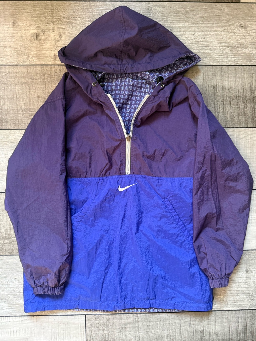Nike Men’s Reversible  Purple Hooded Windbreaker